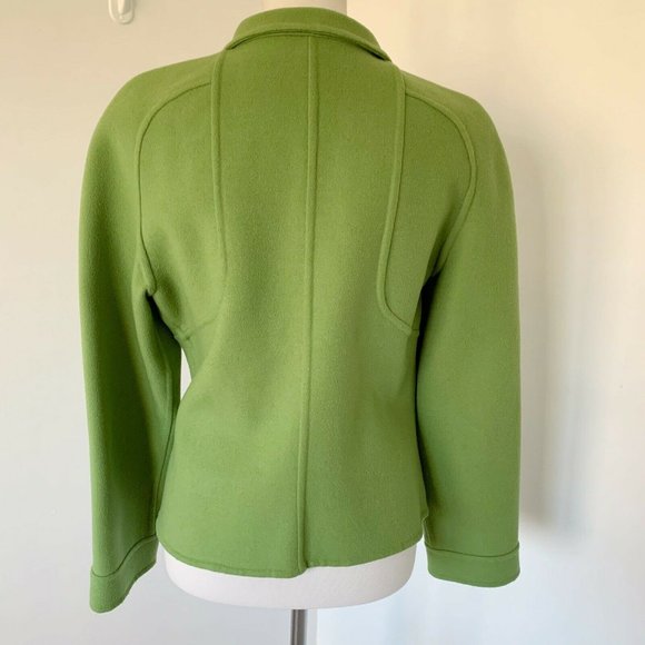 Etcetera Women’s Wool Blend Blazer Jacket Green Button Front 14 L Casual Career - Picture 7 of 11